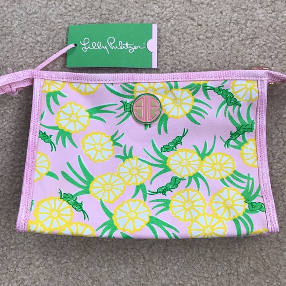 Lilly Pulitzer Handbags - Lilly Pulitzer “Pink Ahh Grasshopper” Cosmetic Bag